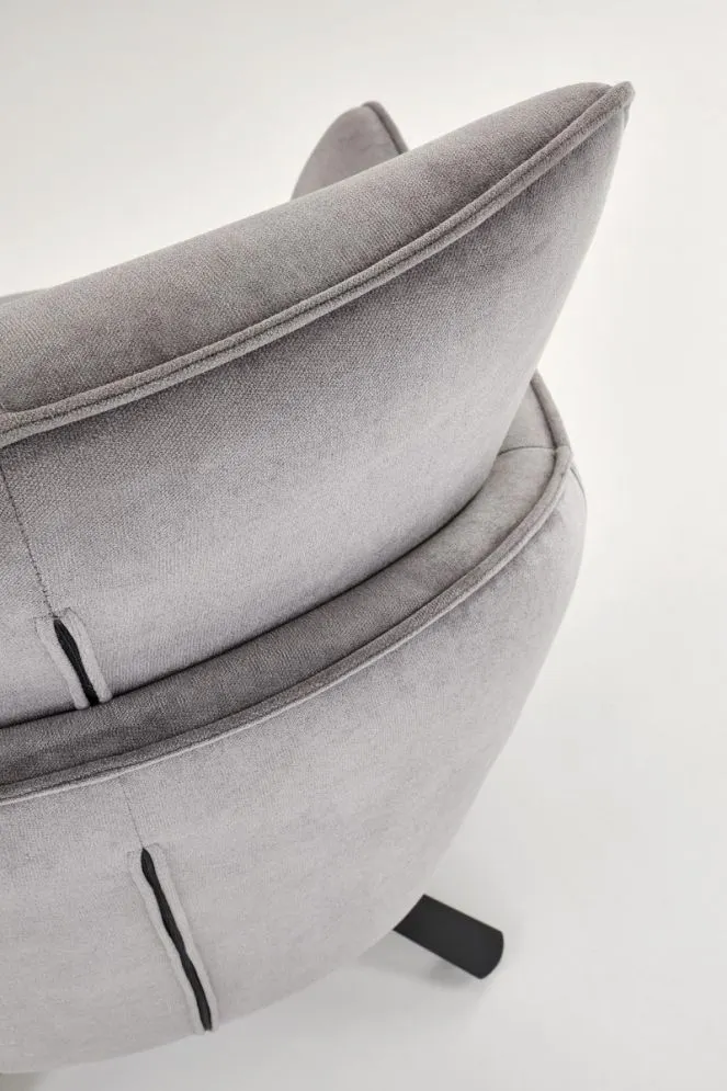 Głęboki fotel do salonu SCAMPI szary obrotowy I sklep meblowy MIRAT.