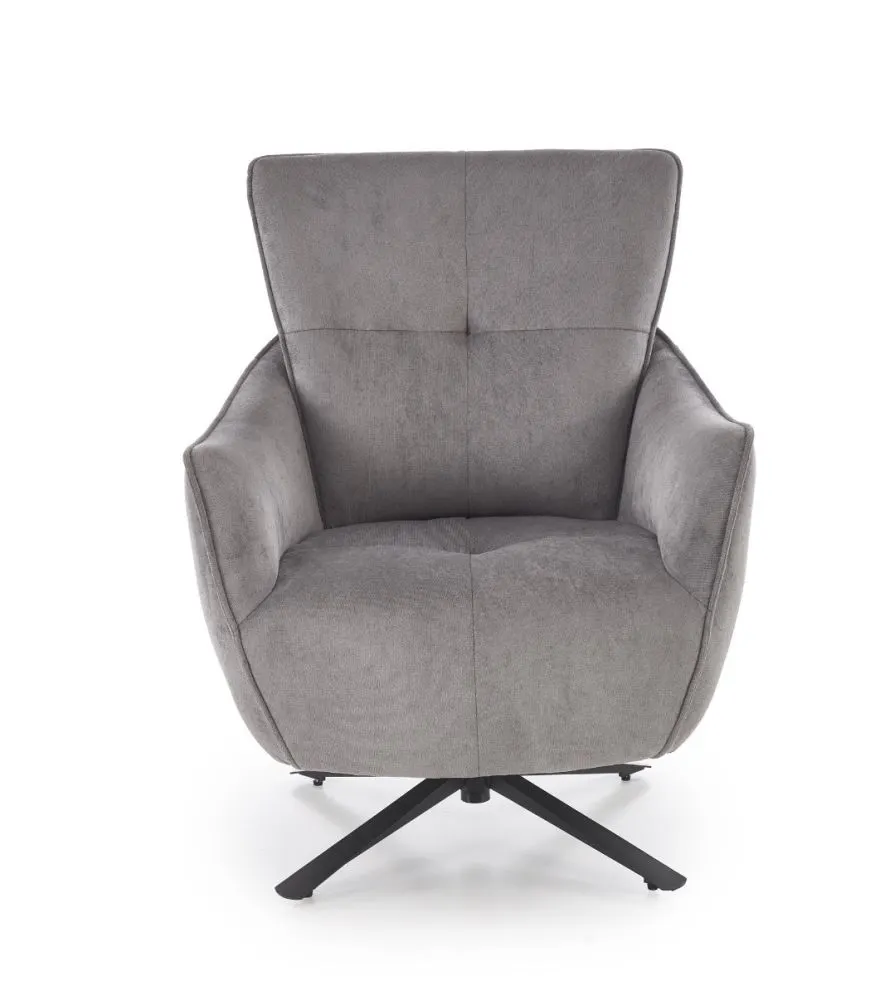 Głęboki fotel do salonu SCAMPI szary obrotowy I sklep meblowy MIRAT.