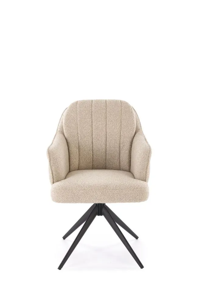 Krzesło tapicerowane K570 beżowe obracane do jadalni I sklep meblowy MIRAT.