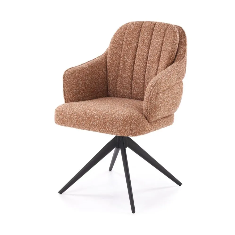 Krzesło tapicerowane K570 cynamonowe obracane 180° I sklep meblowy MIRAT.