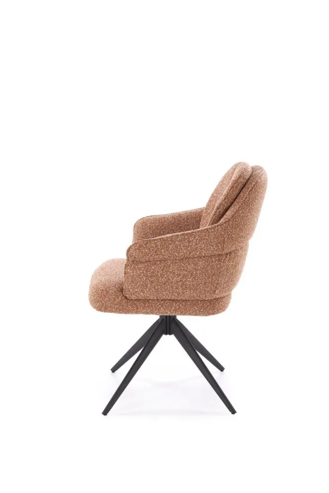 Krzesło tapicerowane K570 cynamonowe obracane 180° I sklep meblowy MIRAT.