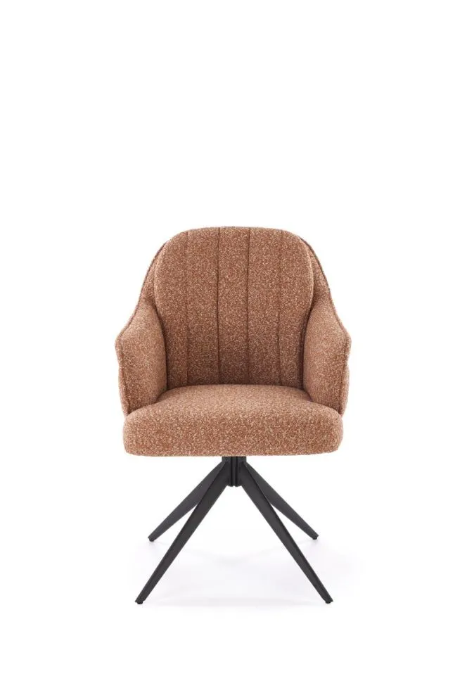 Krzesło tapicerowane K570 cynamonowe obracane 180° I sklep meblowy MIRAT.