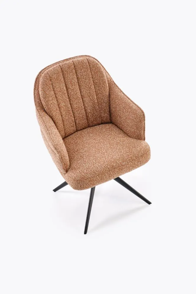 Krzesło tapicerowane K570 cynamonowe obracane 180° I sklep meblowy MIRAT.