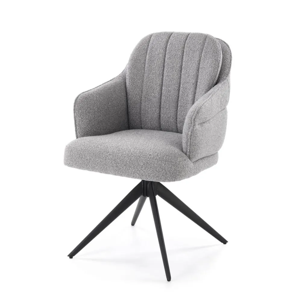 Krzesło tapicerowane K570 szare obracane do salonu I sklep meblowy MIRAT.