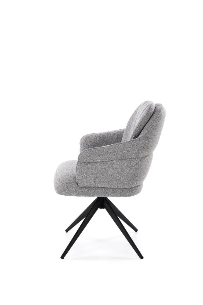 Krzesło tapicerowane K570 szare obracane do salonu I sklep meblowy MIRAT.