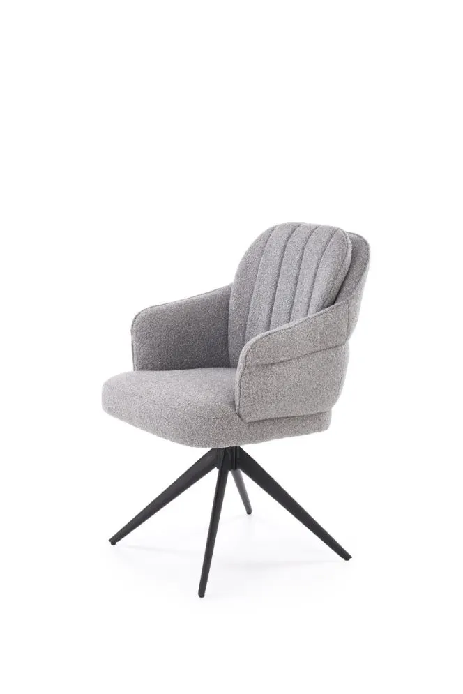 Krzesło tapicerowane K570 szare obracane do salonu I sklep meblowy MIRAT.