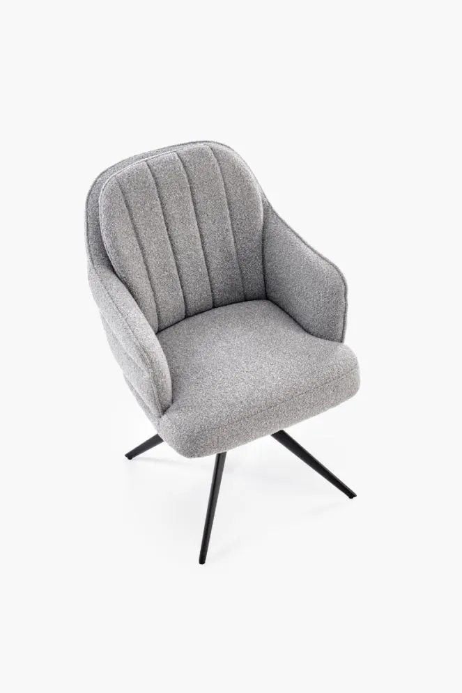 Krzesło tapicerowane K570 szare obracane do salonu I sklep meblowy MIRAT.