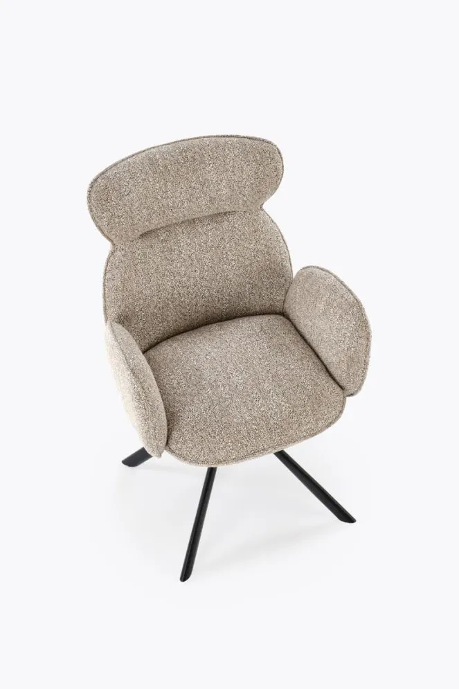 Krzesło tapicerowane K571 beżowe obracane z podłokietnikami I sklep meblowy MIRAT. styl LOFT