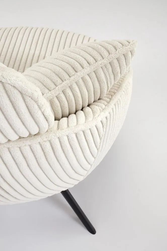 Fotel tapicerowany MERRY 2 kremowy obracany 360° I sklep meblowy MIRAT.