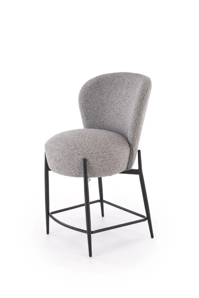 Hoker niski H126 VELVET szary loftowy I sklep meblowy MIRAT.