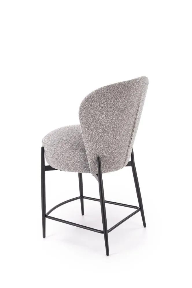 Hoker niski H126 VELVET szary loftowy I sklep meblowy MIRAT.