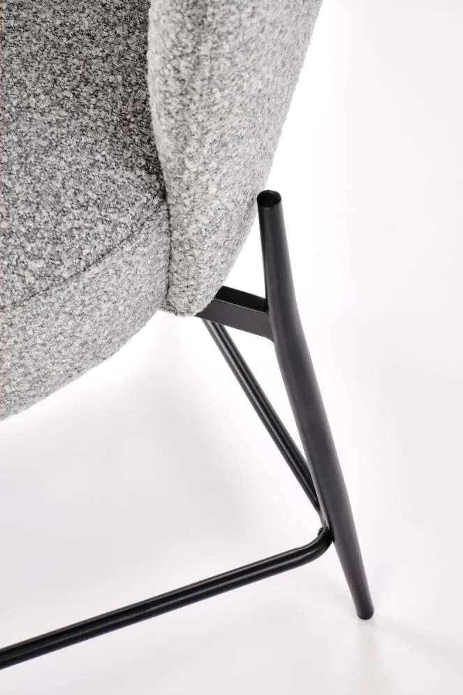 Hoker niski H126 VELVET szary loftowy I sklep meblowy MIRAT.