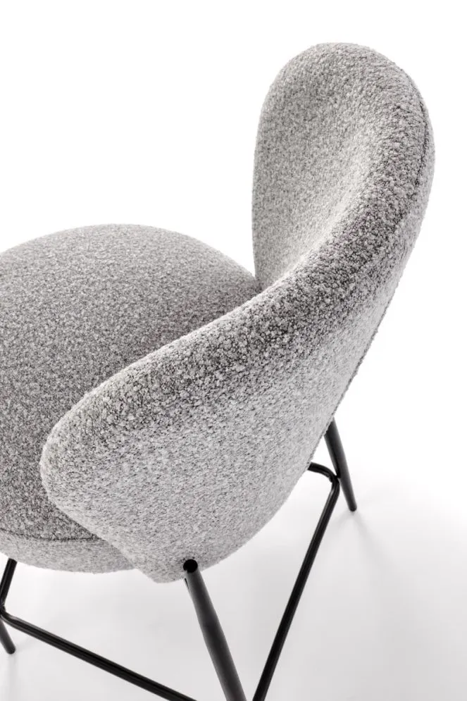 Hoker niski H126 VELVET szary loftowy I sklep meblowy MIRAT.