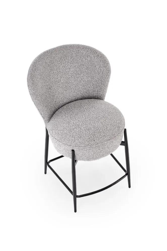 Hoker niski H126 VELVET szary loftowy I sklep meblowy MIRAT.