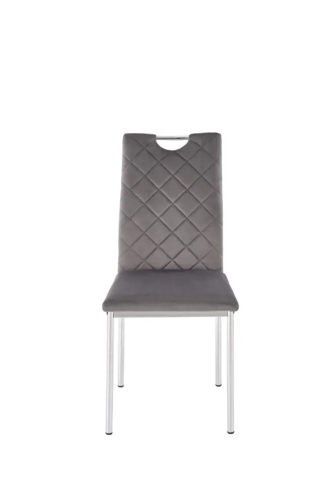 Krzesło tapicerowane K578 VELVET szare do jadalni I sklep meblowy MIRAT. styl GLAMOUR
