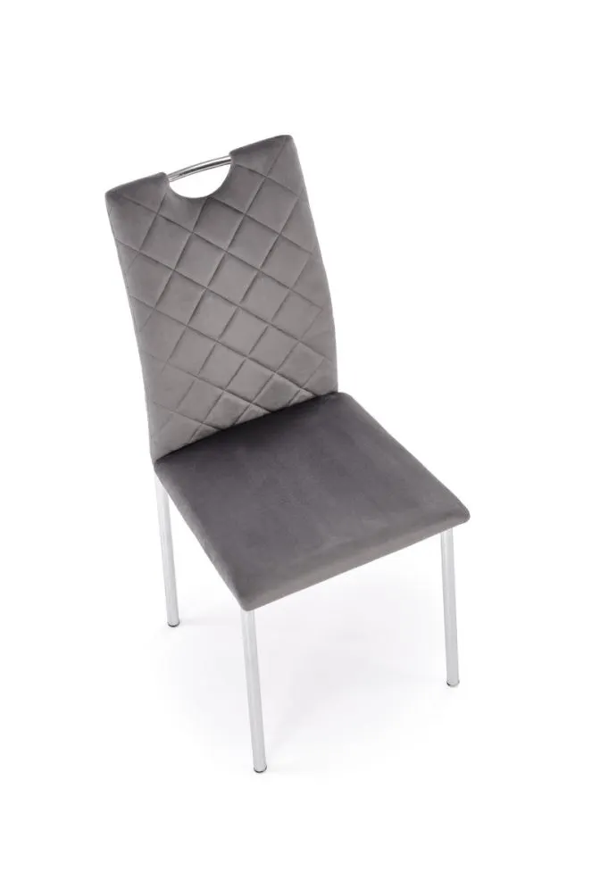 Krzesło tapicerowane K578 VELVET szare do jadalni I sklep meblowy MIRAT. styl GLAMOUR