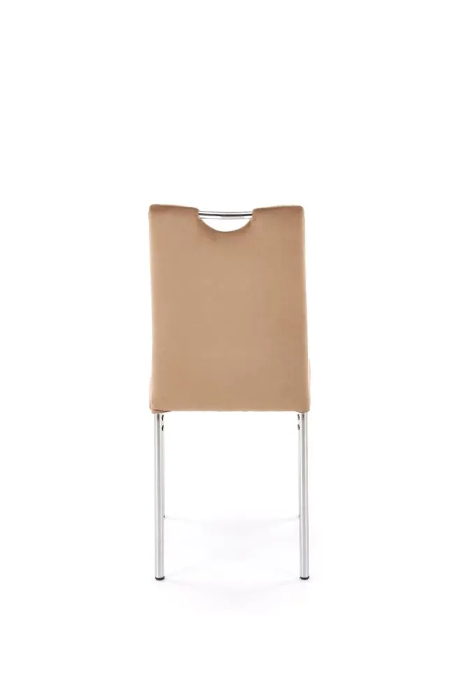 Krzesło tapicerowane K578 VELVET beżowe pikowane I sklep meblowy MIRAT. styl GLAMOUR