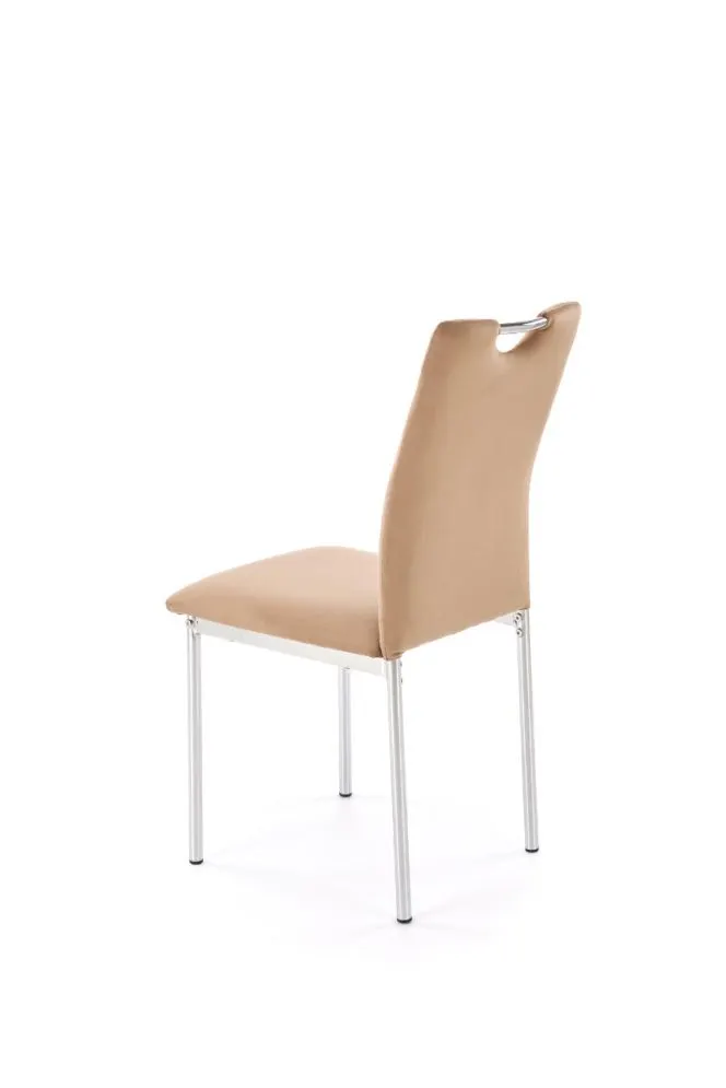 Krzesło tapicerowane K578 VELVET beżowe pikowane I sklep meblowy MIRAT. styl GLAMOUR