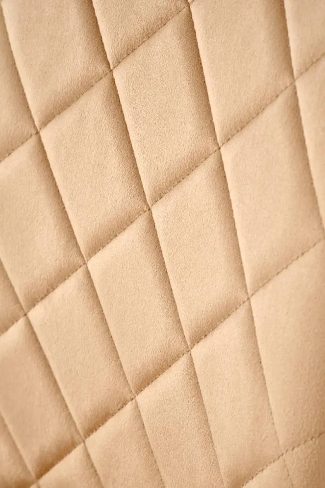 Krzesło tapicerowane K578 VELVET beżowe pikowane I sklep meblowy MIRAT. styl GLAMOUR