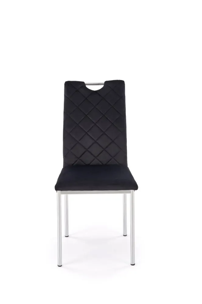 Krzesło tapicerowane K578 VELVET czarne welurowe I sklep meblowy MIRAT. styl GLAMOUR