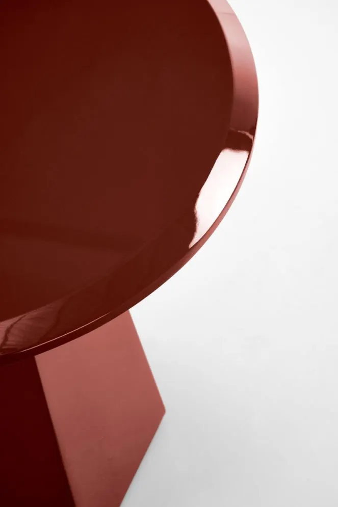 Stolik kawowy LOCA 50x50cm bordowy do salonu I sklep meblowy MIRAT.