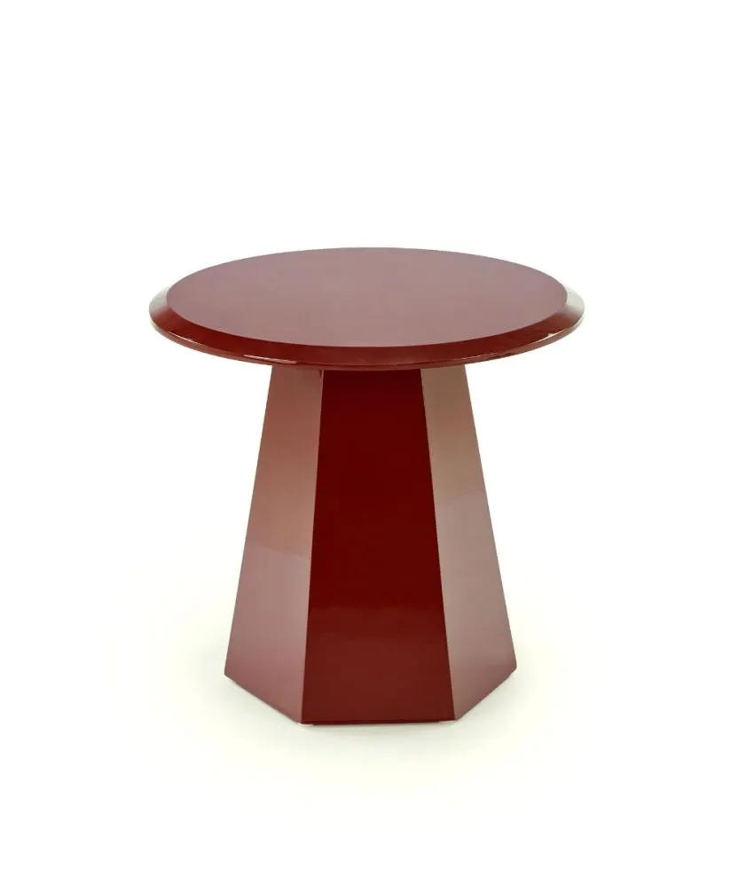 Stolik kawowy LOCA 50x50cm bordowy do salonu I sklep meblowy MIRAT.