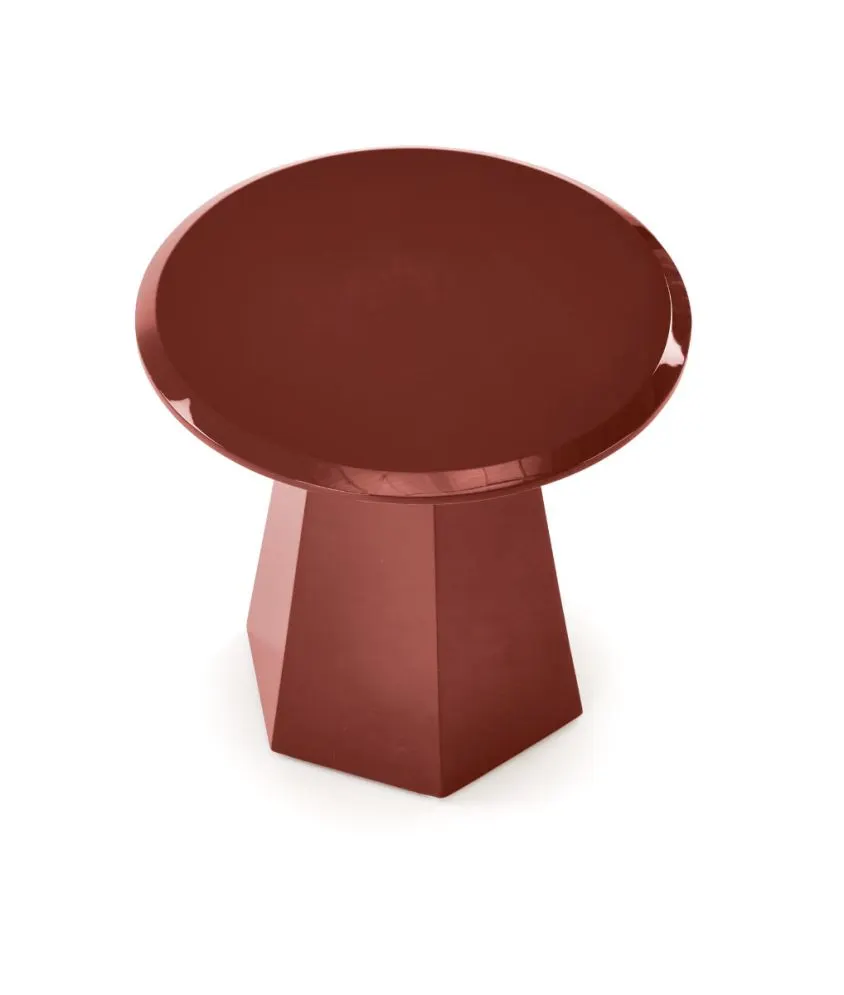 Stolik kawowy LOCA 50x50cm bordowy do salonu I sklep meblowy MIRAT.