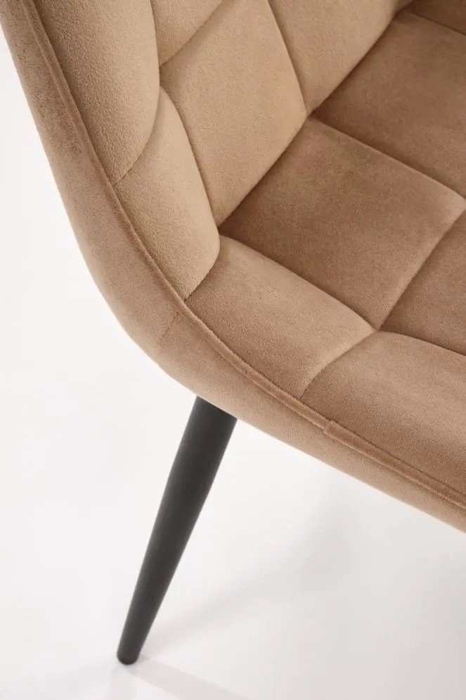 Krzesło tapicerowane K580 VELVET beżowe do jadalni I sklep meblowy MIRAT. styl LOFT