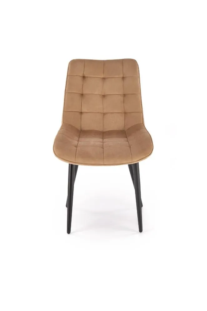 Krzesło tapicerowane K580 VELVET beżowe do jadalni I sklep meblowy MIRAT. styl LOFT