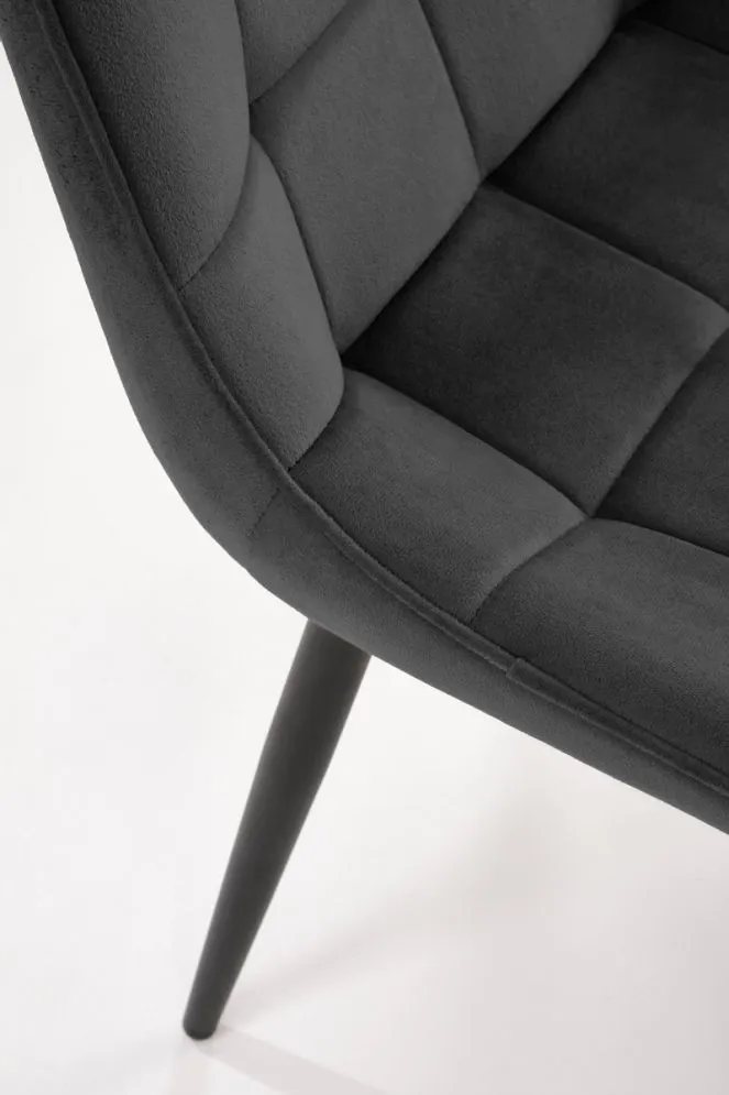 Krzesło tapicerowane K580 VELVET czarne do salonu I sklep meblowy MIRAT. styl LOFT
