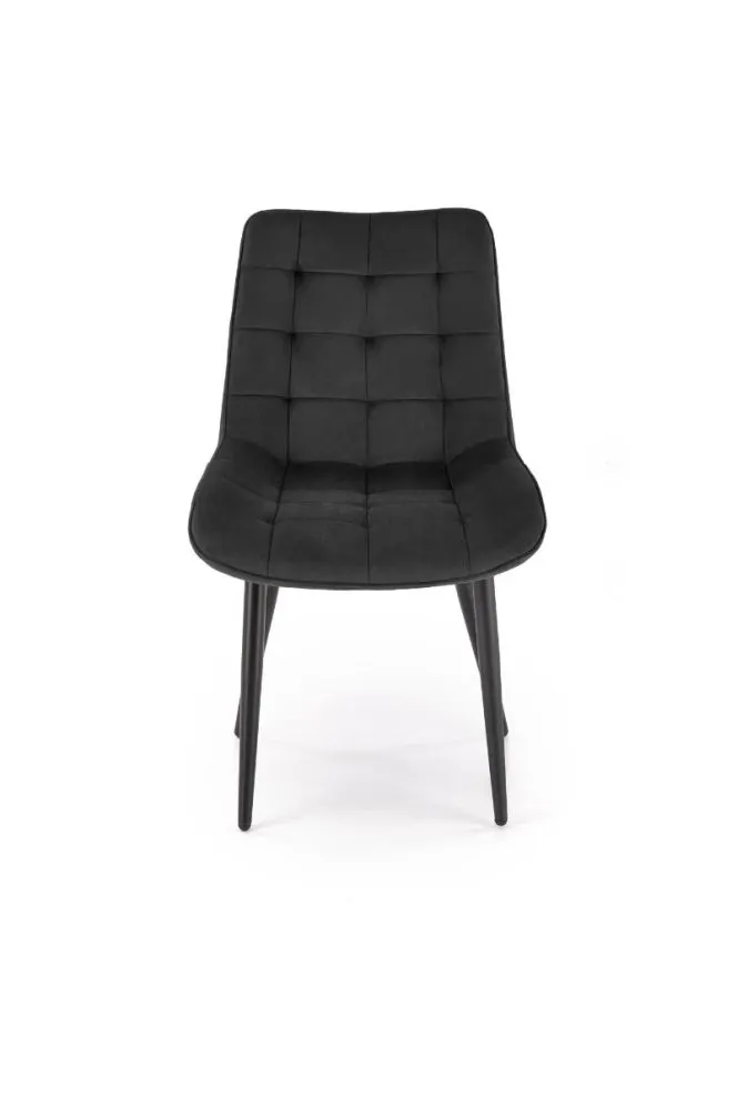 Krzesło tapicerowane K580 VELVET czarne do salonu I sklep meblowy MIRAT. styl LOFT