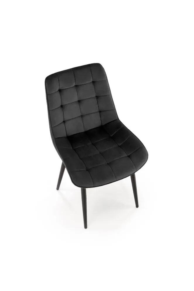 Krzesło tapicerowane K580 VELVET czarne do salonu I sklep meblowy MIRAT. styl LOFT