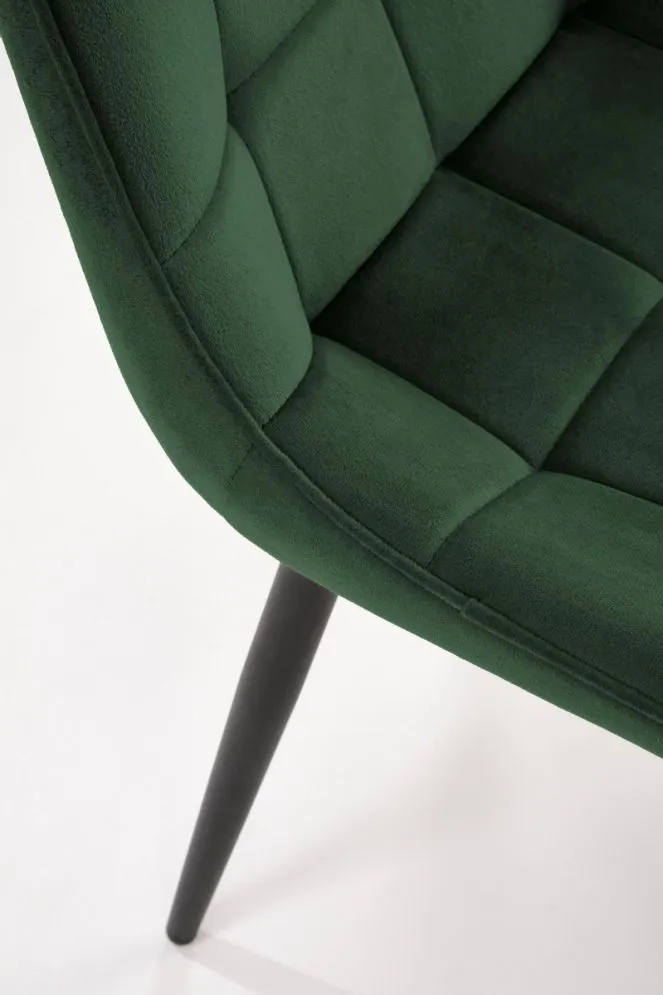 Krzesło tapicerowane K580 VELVET zielone pikowane I sklep meblowy MIRAT. styl LOFT