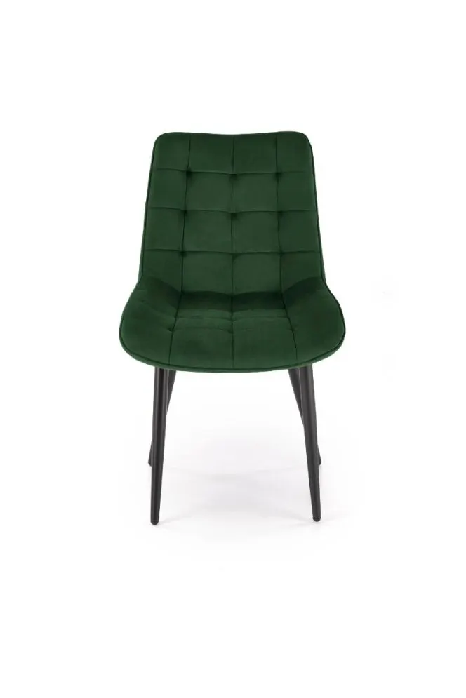 Krzesło tapicerowane K580 VELVET zielone pikowane I sklep meblowy MIRAT. styl LOFT