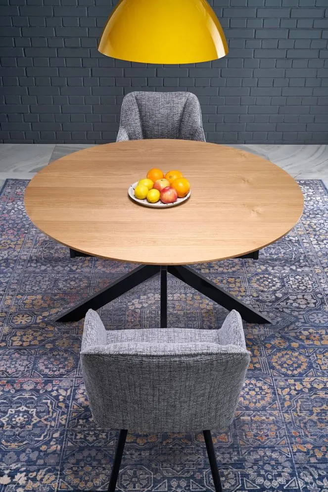 Okrągły stół rozkładany ACORD 120(200)x120 dąb naturalny/czarny I sklep meblowy MIRAT. styl LOFT