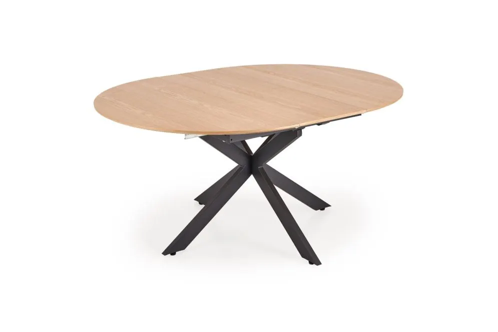 Okrągły stół rozkładany ACORD 120(200)x120 dąb naturalny/czarny I sklep meblowy MIRAT. styl LOFT