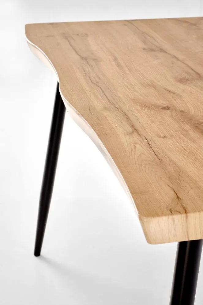 Zestaw DICKY stół + 4 krzesła dąb naturalny/czarny loftowy I sklep meblowy MIRAT. styl LOFT, SKANDYNAWSKI