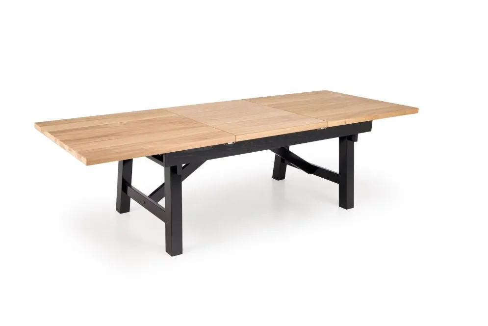 Stół rozkładany FIESTA 200(280)x100 dąb naturalny/czarny duży I sklep meblowy MIRAT. styl LOFT, SKANDYNAWSKI