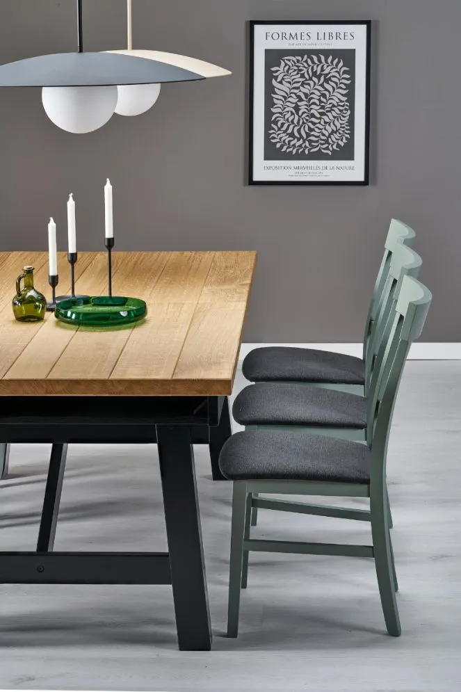 Stół rozkładany FIESTA 200(280)x100 dąb naturalny/czarny duży I sklep meblowy MIRAT. styl LOFT, SKANDYNAWSKI