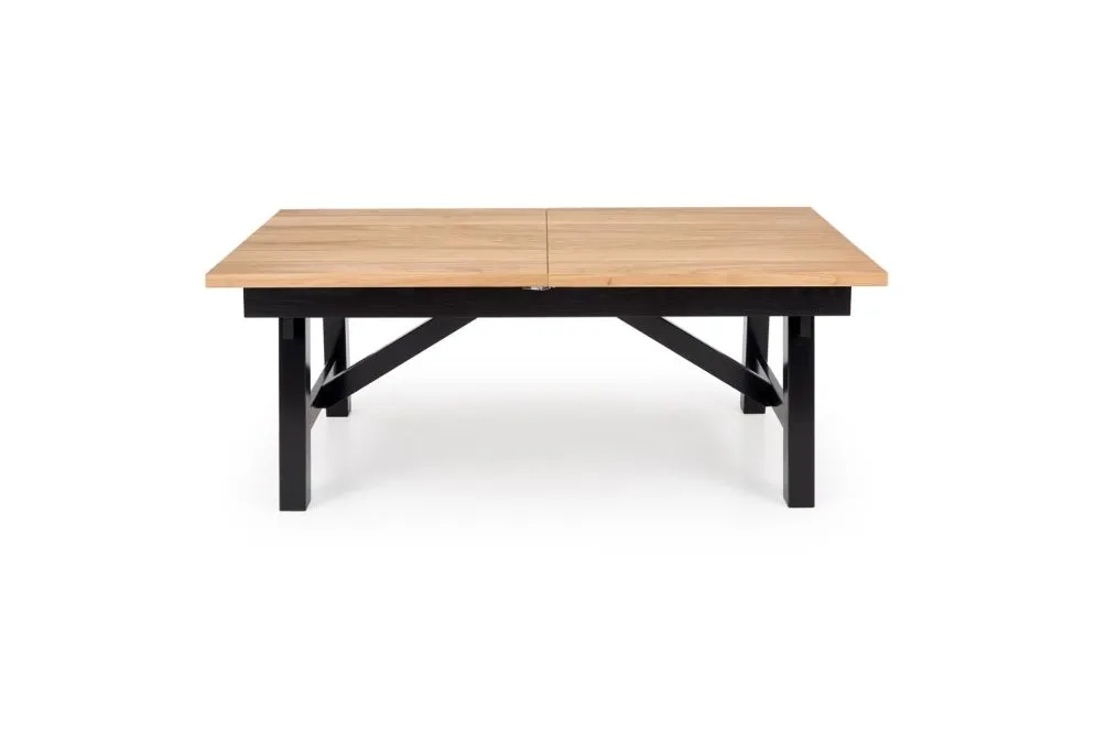 Stół rozkładany FIESTA 200(280)x100 dąb naturalny/czarny duży I sklep meblowy MIRAT. styl LOFT, SKANDYNAWSKI