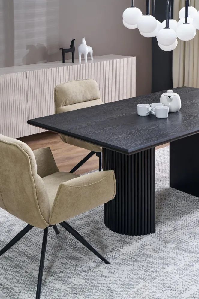 Stół rozkładany BOLERO 160(250)x90 czarny prostokątny I sklep meblowy MIRAT. styl LOFT