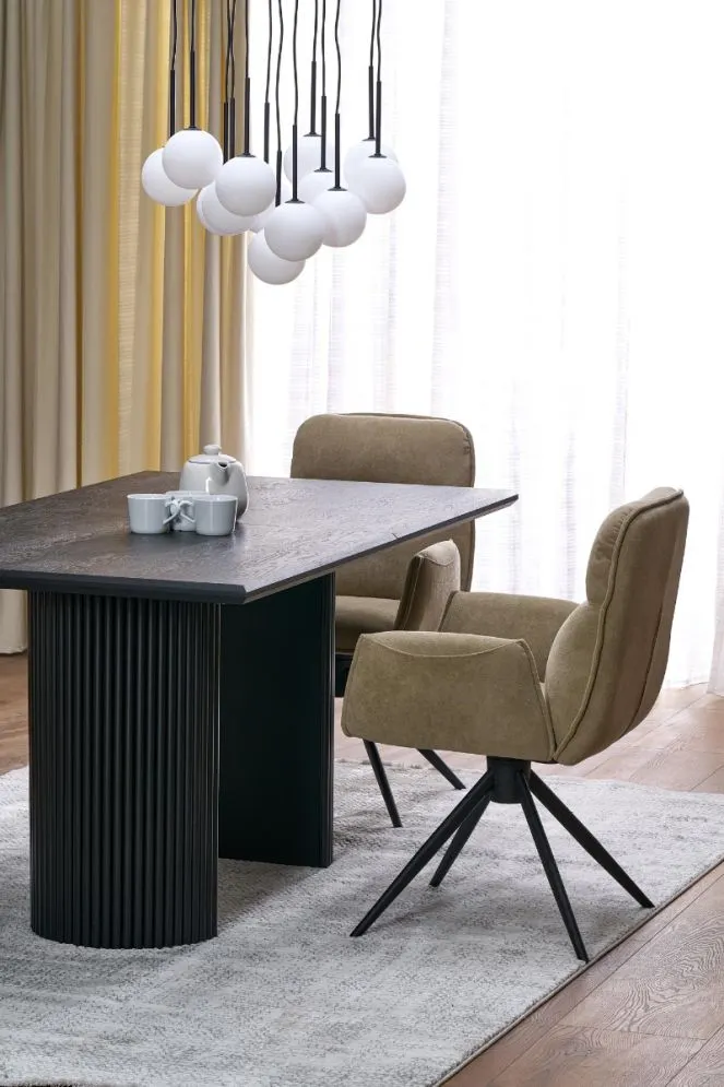 Stół rozkładany BOLERO 160(250)x90 czarny prostokątny I sklep meblowy MIRAT. styl LOFT