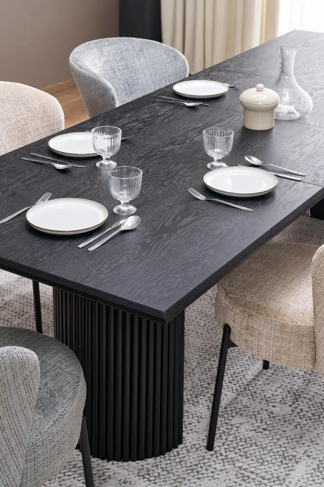 Stół rozkładany BOLERO 160(250)x90 czarny prostokątny I sklep meblowy MIRAT. styl LOFT