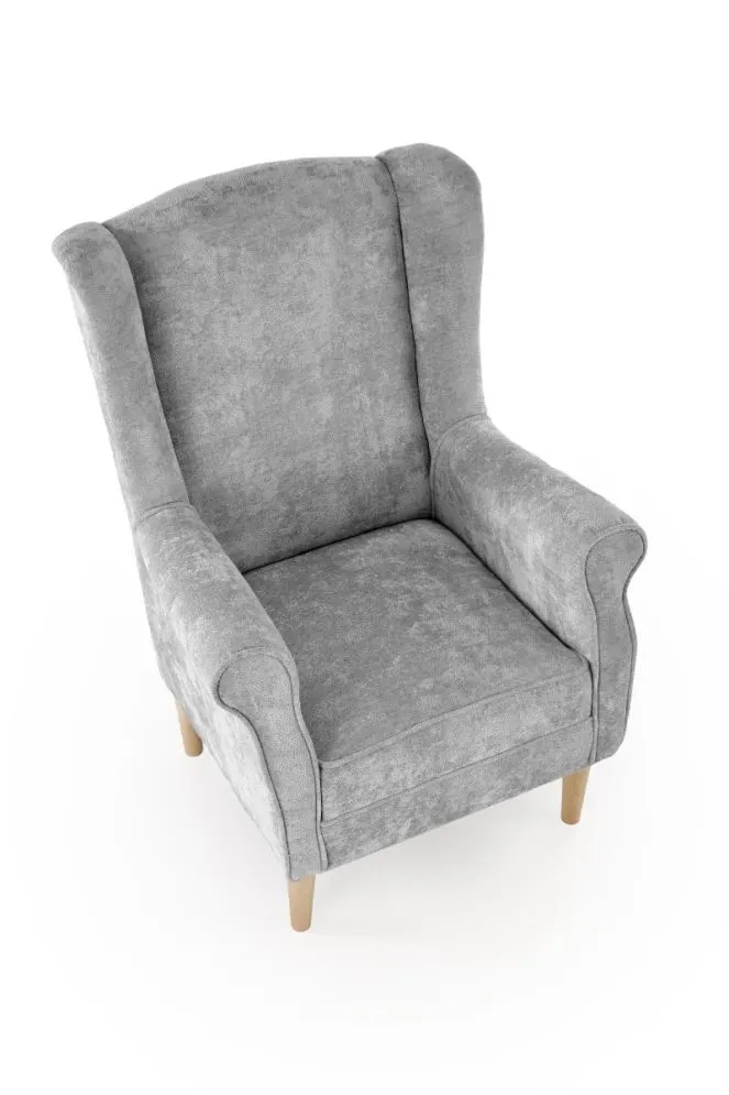 Fotel uszak HERMES szary tapicerowany I sklep meblowy MIRAT.