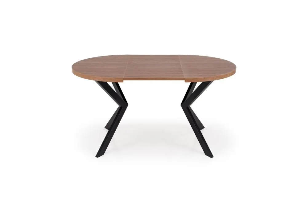 Stół okrągły rozkładany PERONI 100(250)x100 orzech/czarny loftowy I sklep meblowy MIRAT.