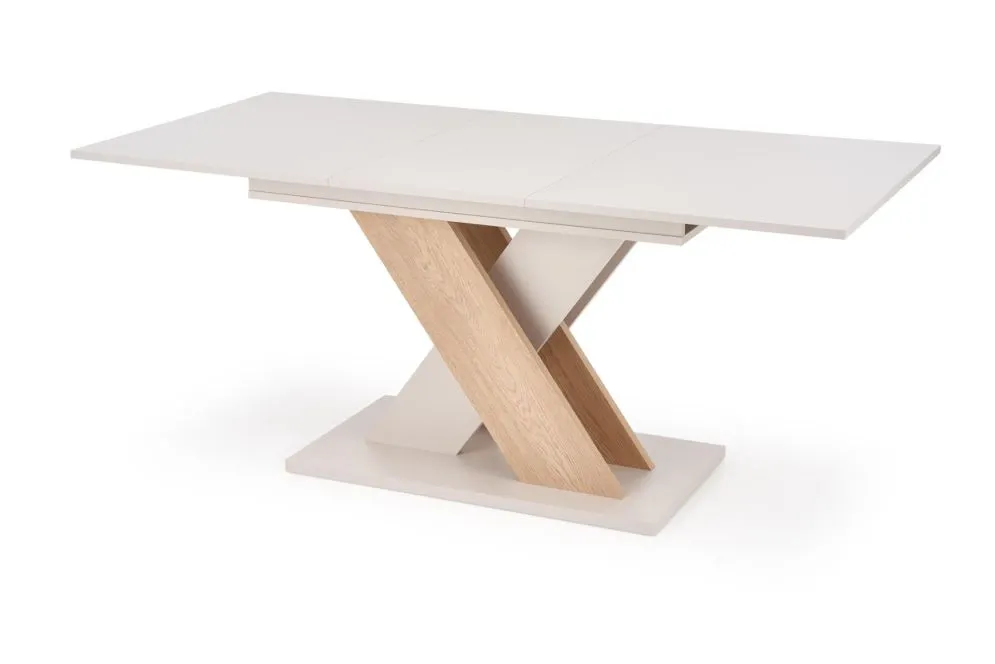 Nowoczesny stół rozkładany XARELTO 130(175)x85 kaszmirowy/dąb cremona I sklep meblowy MIRAT. styl GLAMOUR