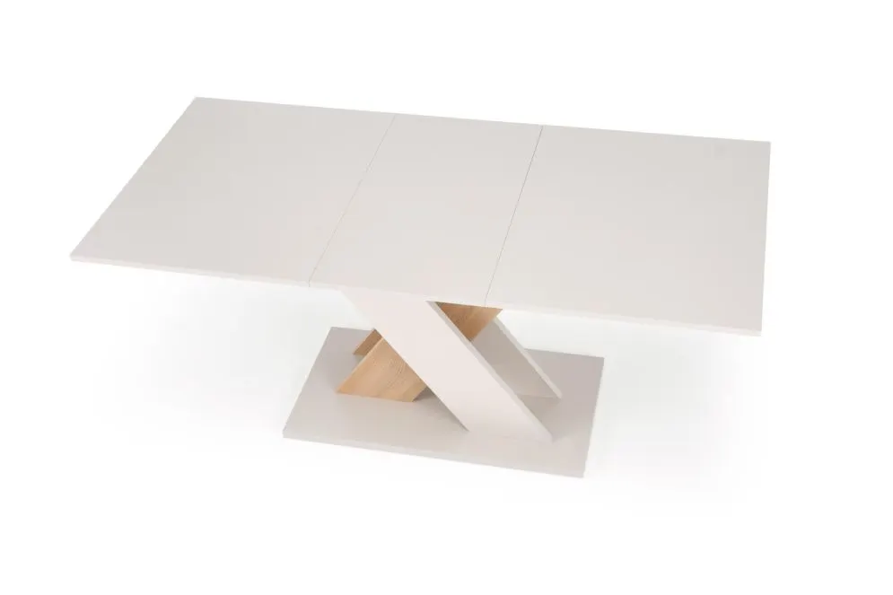 Nowoczesny stół rozkładany XARELTO 130(175)x85 kaszmirowy/dąb cremona I sklep meblowy MIRAT. styl GLAMOUR