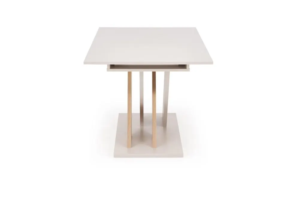 Nowoczesny stół rozkładany XARELTO 130(175)x85 kaszmirowy/dąb cremona I sklep meblowy MIRAT. styl GLAMOUR