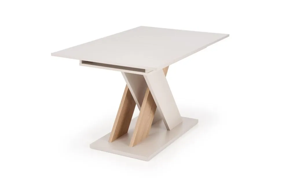 Nowoczesny stół rozkładany XARELTO 130(175)x85 kaszmirowy/dąb cremona I sklep meblowy MIRAT. styl GLAMOUR