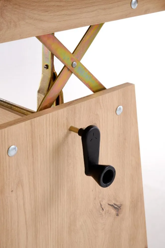 Ława rozkładana podnoszona ERIKA dąb artisan na korbkę I sklep meblowy MIRAT. styl SKANDYNAWSKI